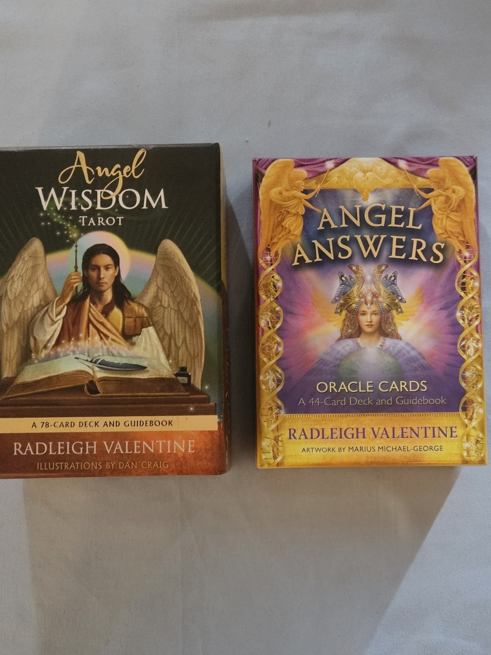 Radleigh Valentine Angel Wisdom & Angel Answers Oracle Card Deck Bundle